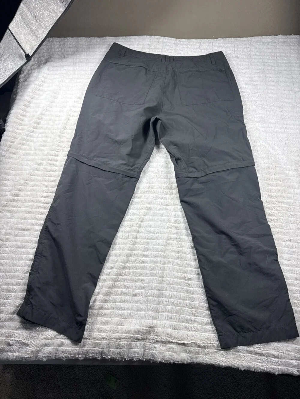 North Face Men 38x30 Gray Gorpcore Paramount Trail Convertible Pant Short Hiking